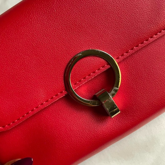 Topshop Red Leather Crossbody Bag - Picture 4 of 8